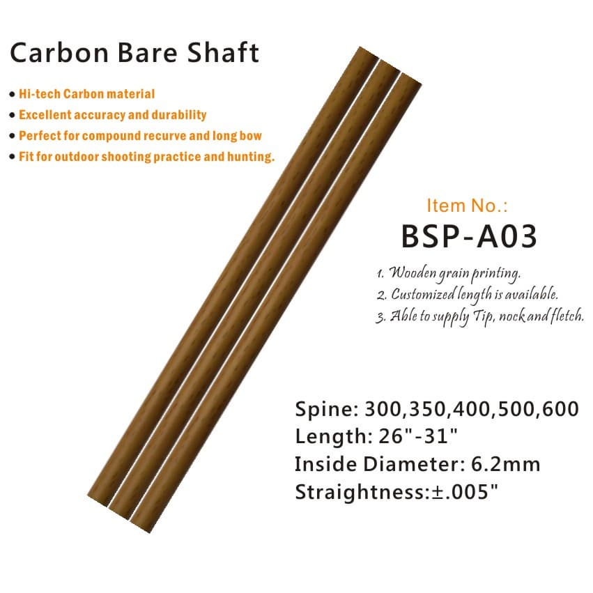 3K Fiber carbon arrow shafts